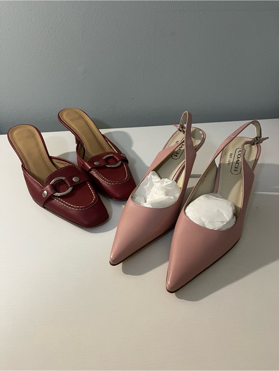Coach Shoes - 2 pairs/ red and pink coach heels